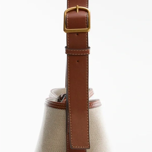 Mango Brown and Cream Women's Bag - Picture 4 of 13